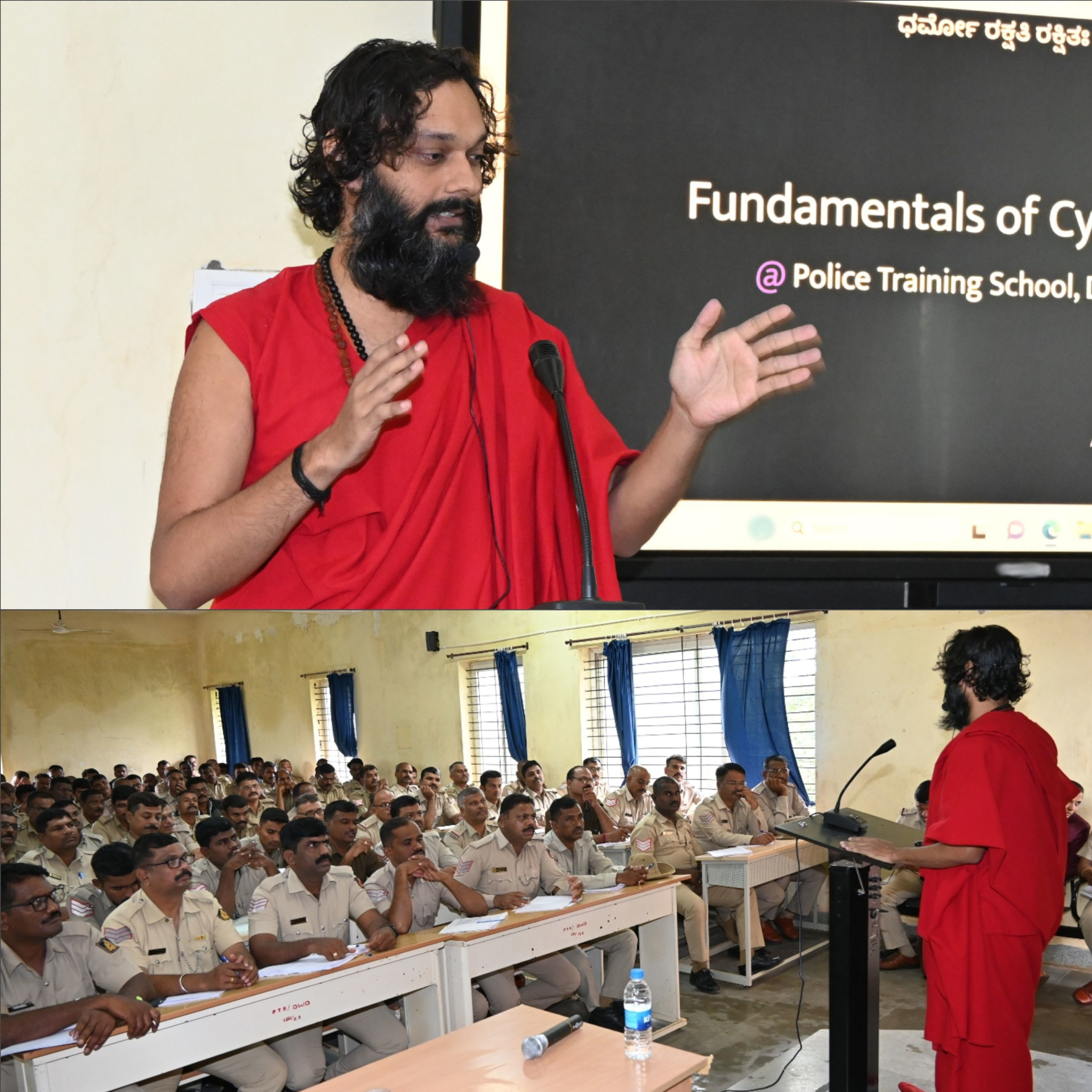 (after renewing vows) Pavan training police personnel on cyber crime investigations in India